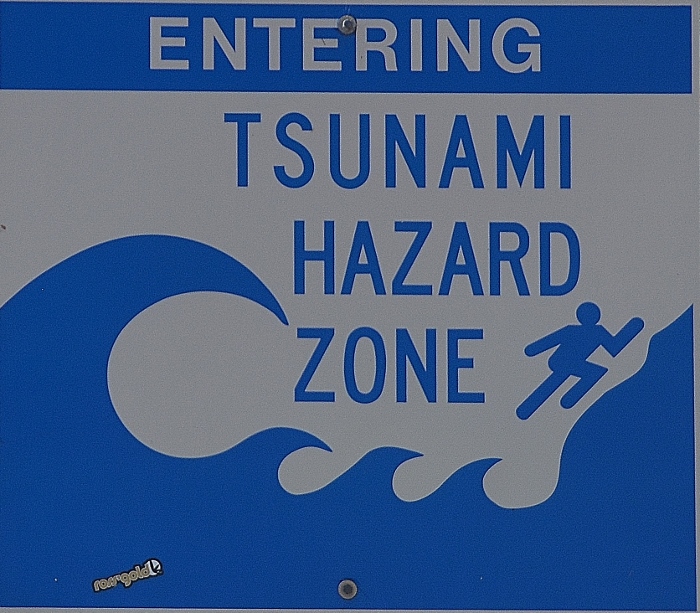 tsunami warning sign